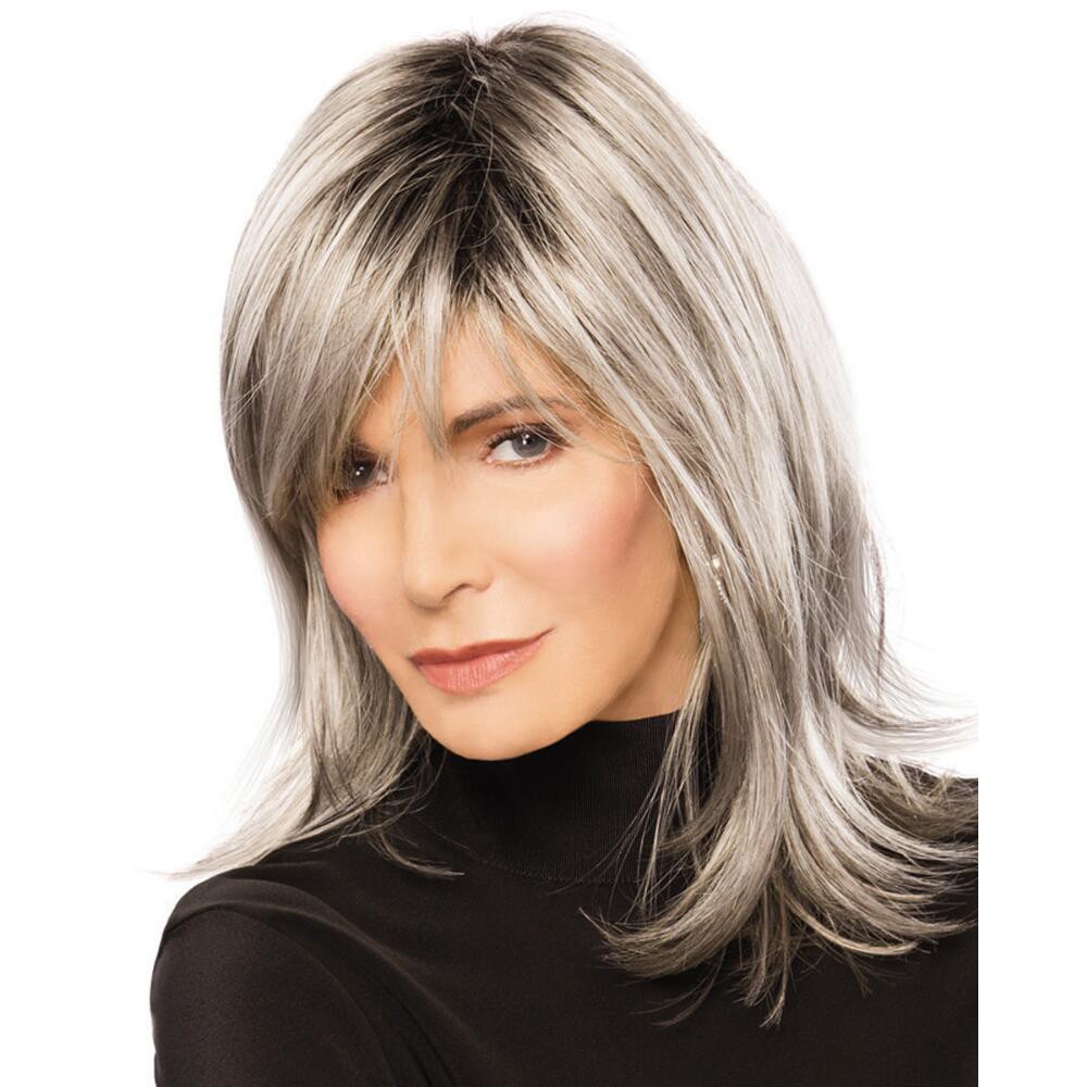 Schicke Perücke mit langen Strähnen für einen trendigen Look