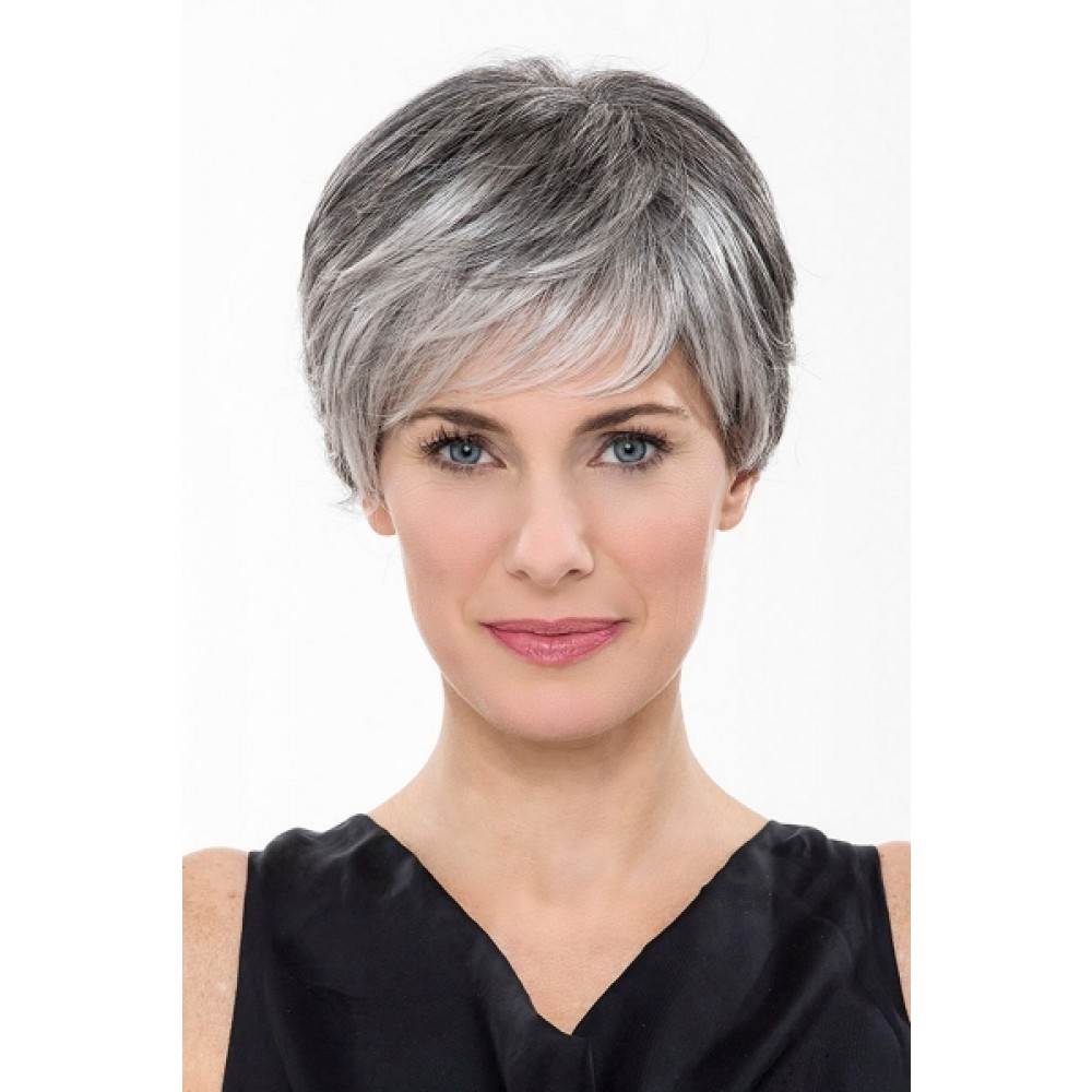 Lace Front Mono Boycuts Graue Perücken