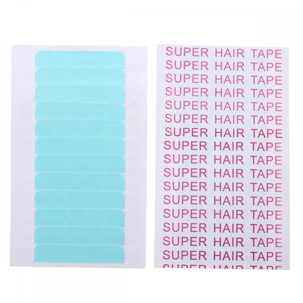 5 Sheets 50pcs 4cm*0.8cm Haar Tape Klebstoff, doppelseitiges Klebeband, wasserdicht für Spitzenperücke