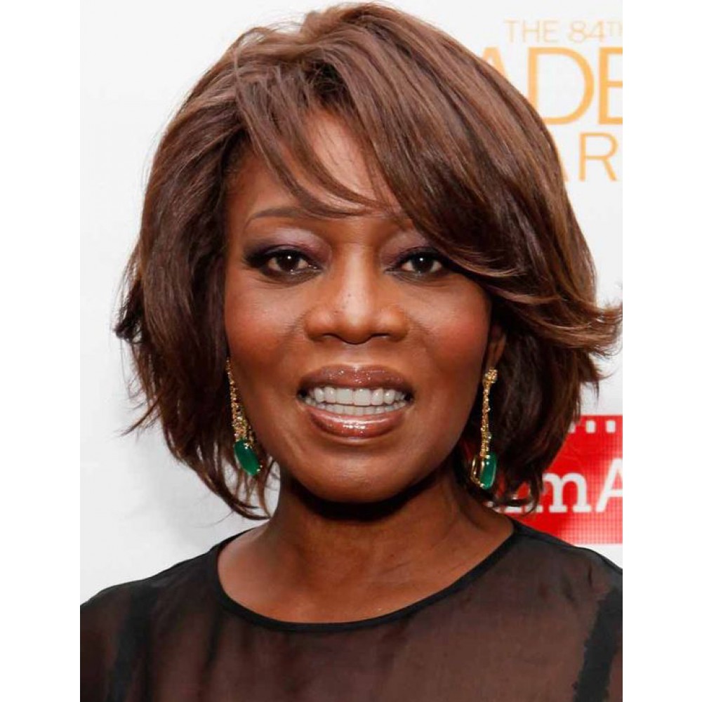 Alfre Woodard Glattes Haar Perücken für Damen