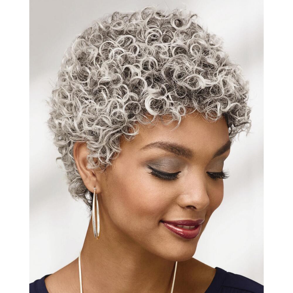 Cropped Perücke mit kurzen lockeren Locken