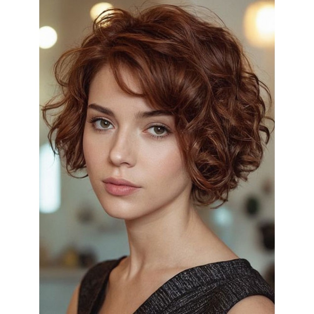 Neue trendige braune Bob-Perücken aus 100 % Echthaar