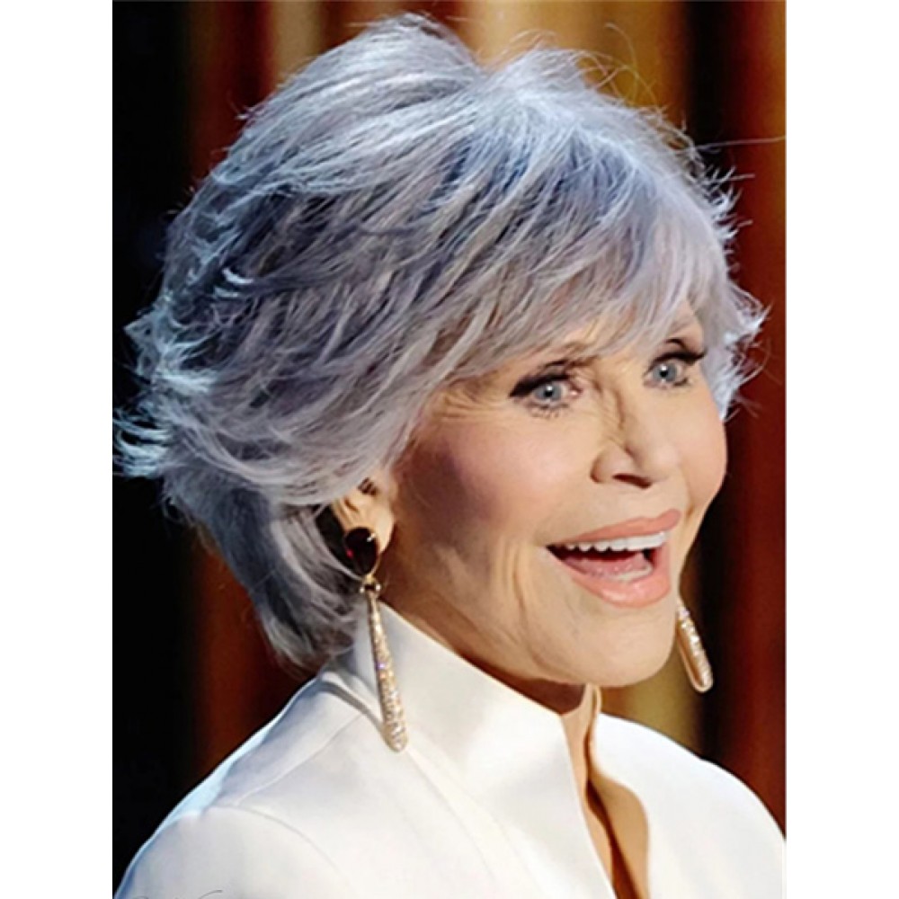 Jane Fonda Kurze Graue Perücken