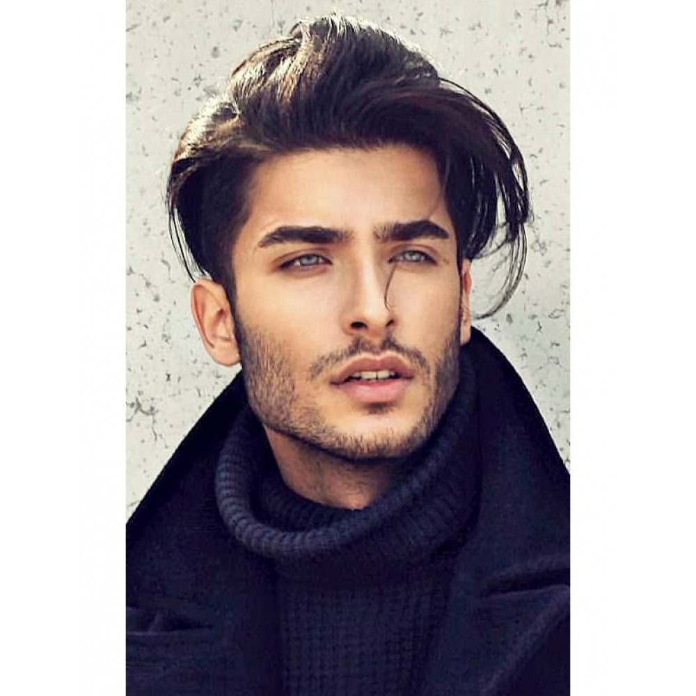 Herren Frisur Glatt Lace Front Perücken