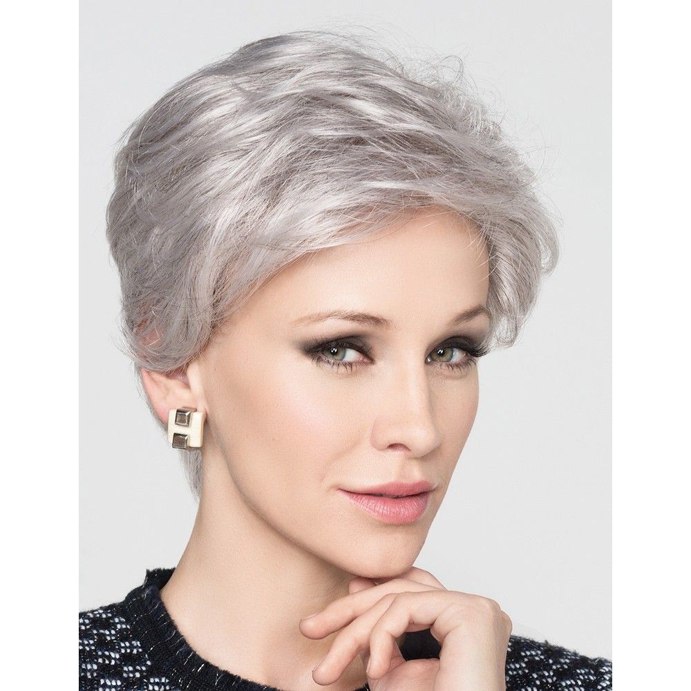 Natural Kurze Graues Haar Perücke für Damen