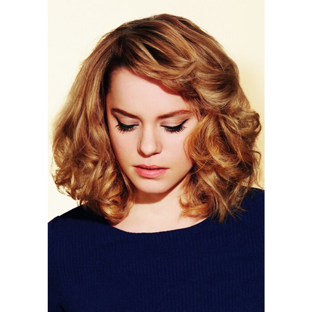 Mittellange Full Lace Wellig Synthetische Perücke