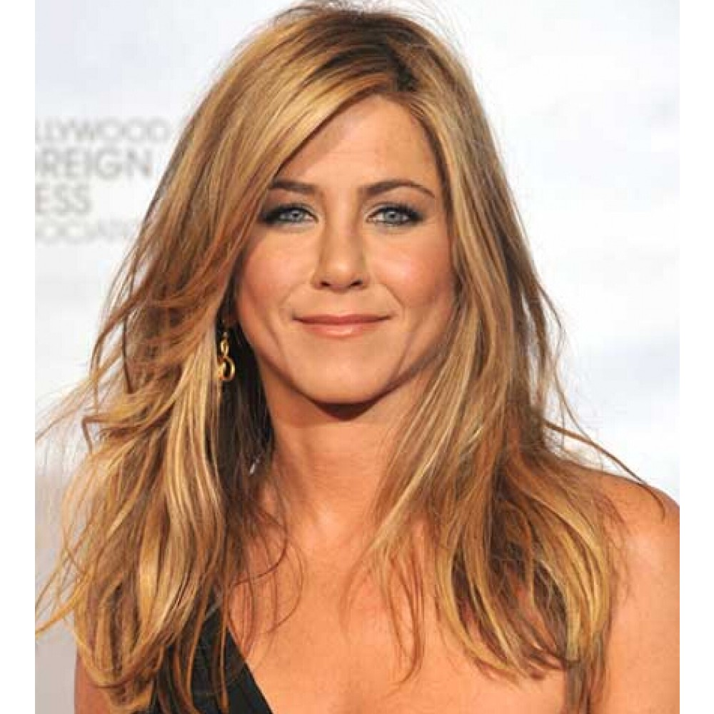 Jennifer Aniston Remy Echthaar Vollspitzen Perücke
