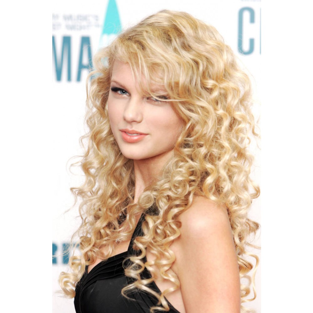 Taylor Swift Lange Spitzenfront Locken Remy Echthaar Perücke