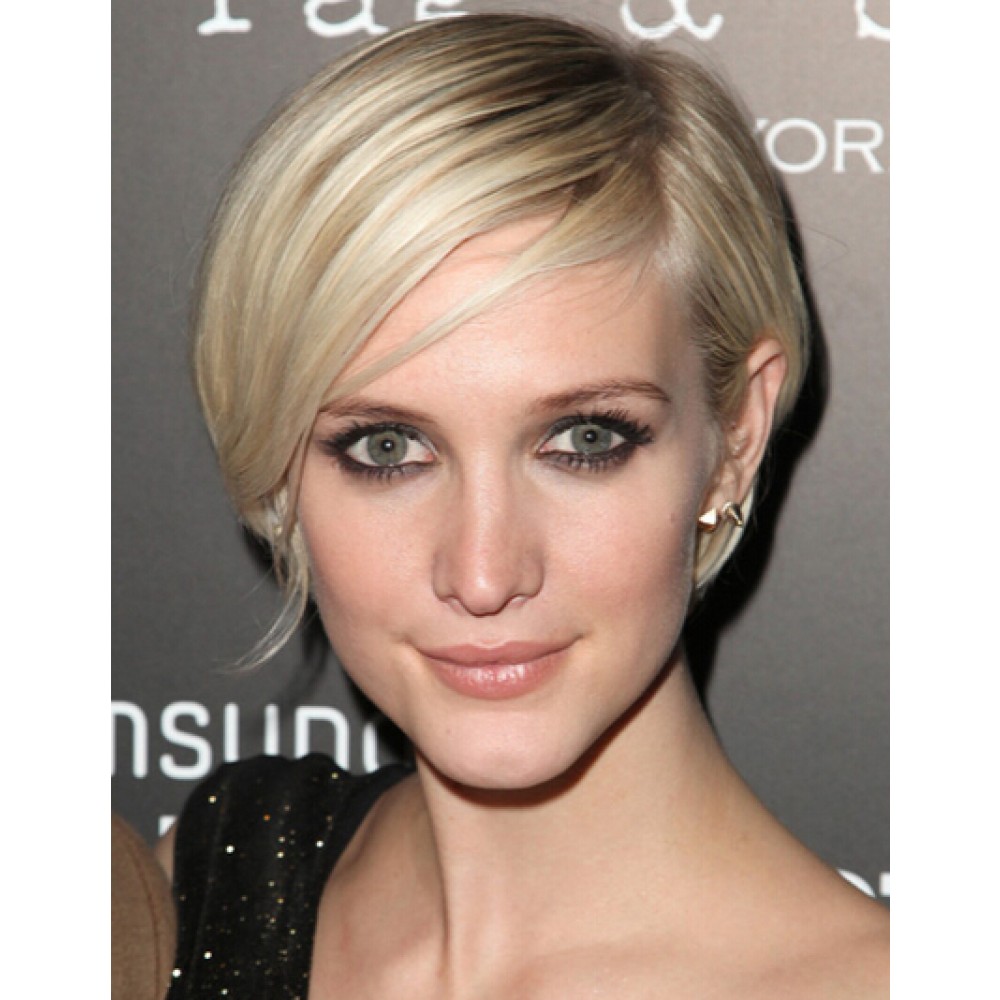 Ashlee Simpson Kurze Spitzenfront Gerade Remy Echthaar Perücke