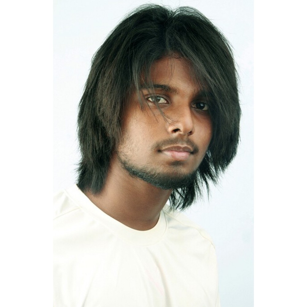 Lace Front Layered Echthaar Perücke