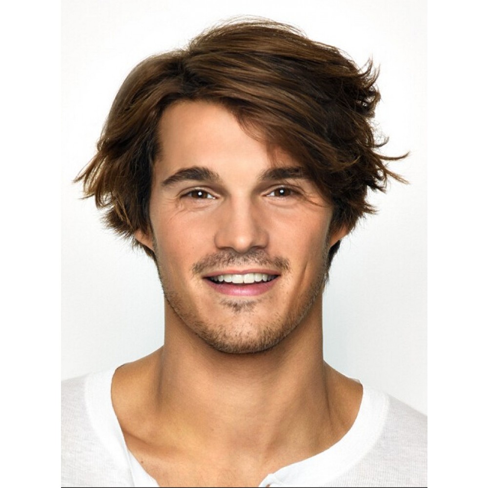 Lace Front Braune Kurze Gerade Remy Echthaar Perücke