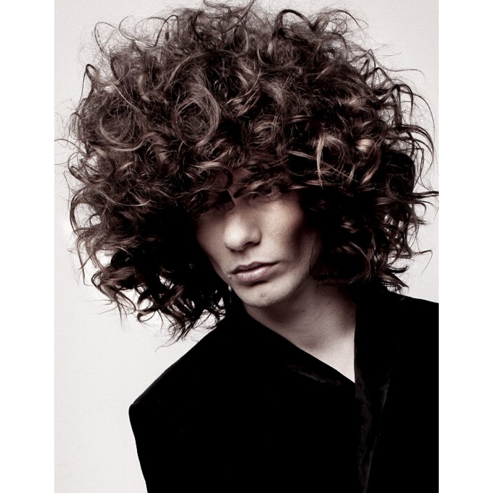 Kappenlose Rotbraune Mittellange Locken Synthetische Perücke