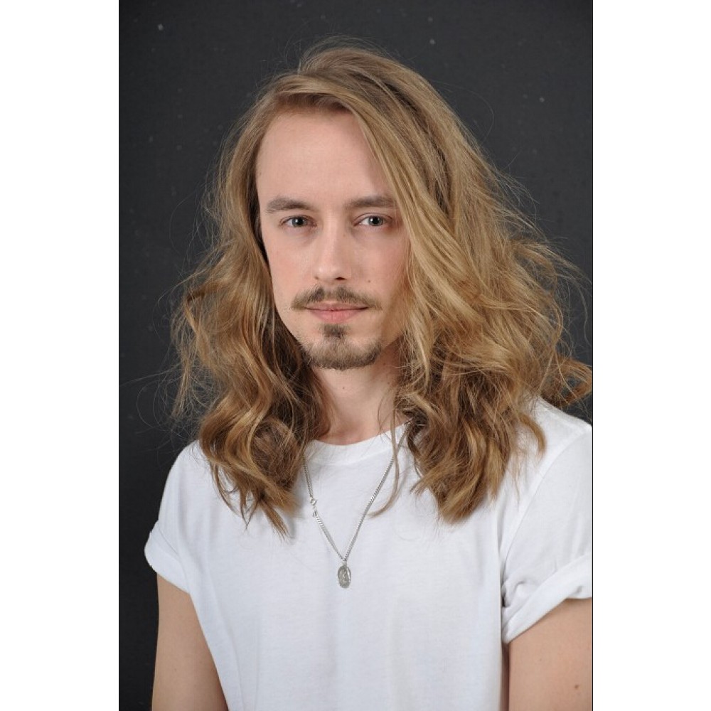 Lace Front Blonde Lange Wellen Synthetische Perücke