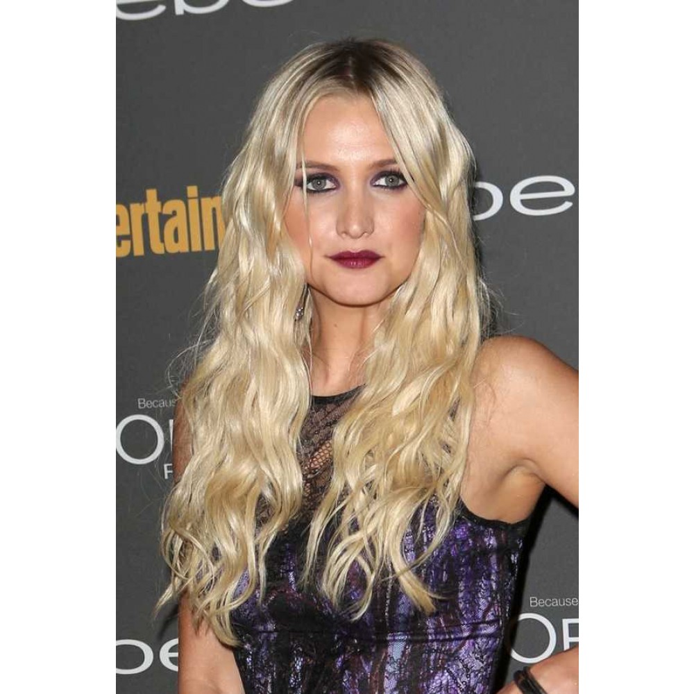Ashlee Simpson Spitzenfront Lange Blonde Wellen Synthetische Perücke