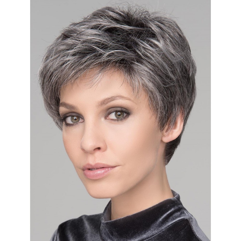 Pixie Cut Graumeliert Perücken