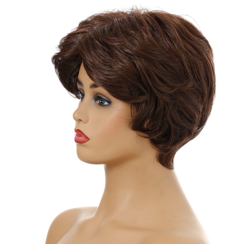 Kurze Damen Braun Perücken Natural Look