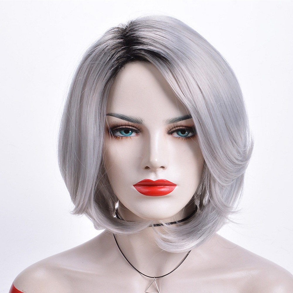 Damen Graue Bob Perücken