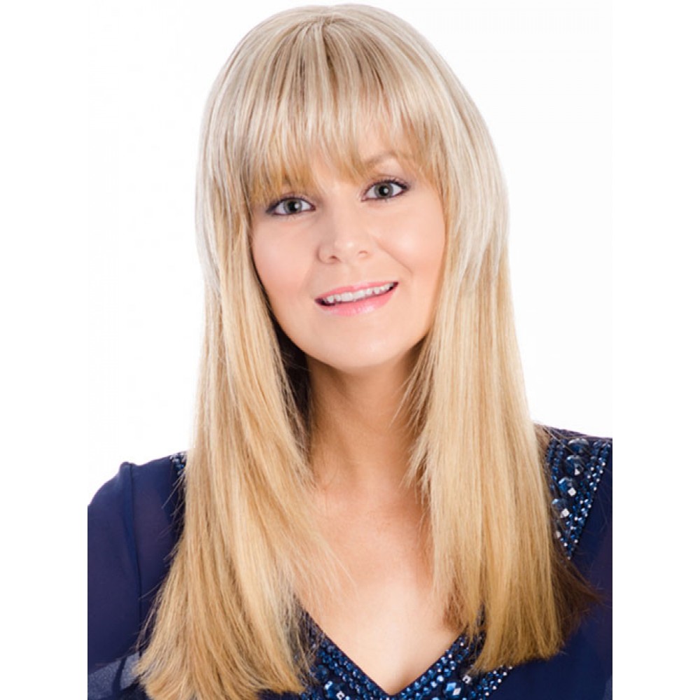 Echthaar Monofilament Top Haarteile mit Pony