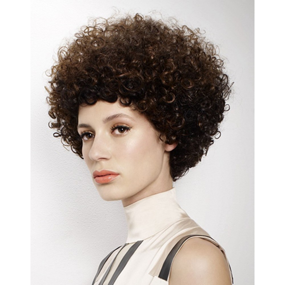 Frisur Schokoladenbraun Afro Perücke