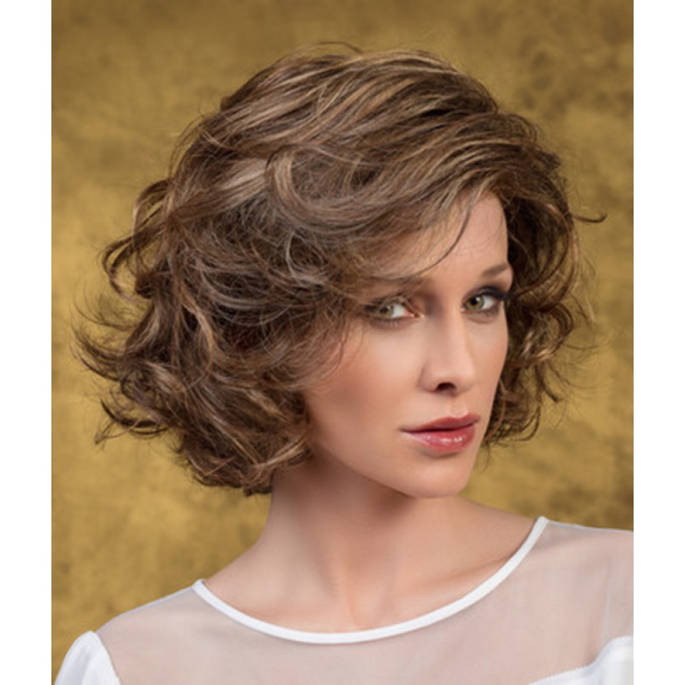 Mittellange Wellige Lace Front Mono Synthetische Perücke