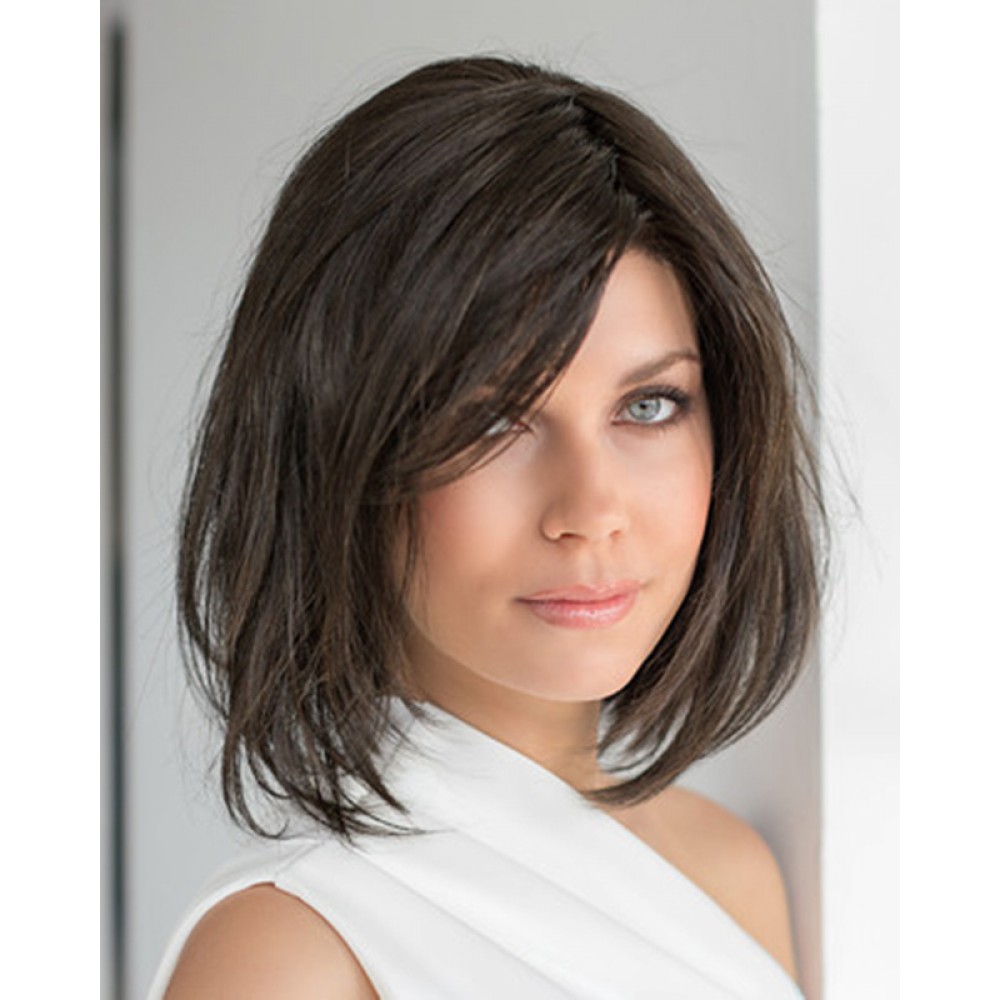 Schöne Mittellange Lace Front Mono Synthetische Perücke