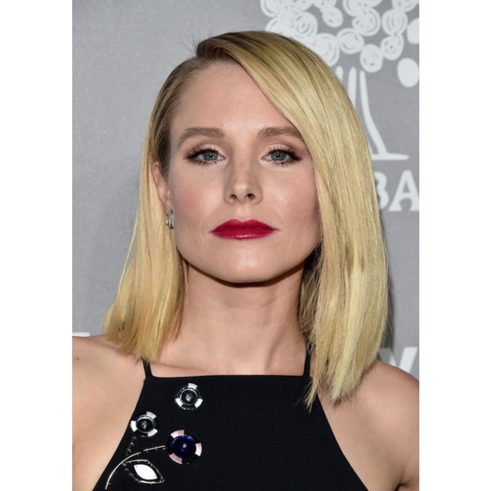 Kristen Bell Schulterlange Bob Frisur Lace Front Echthaar Perücke
