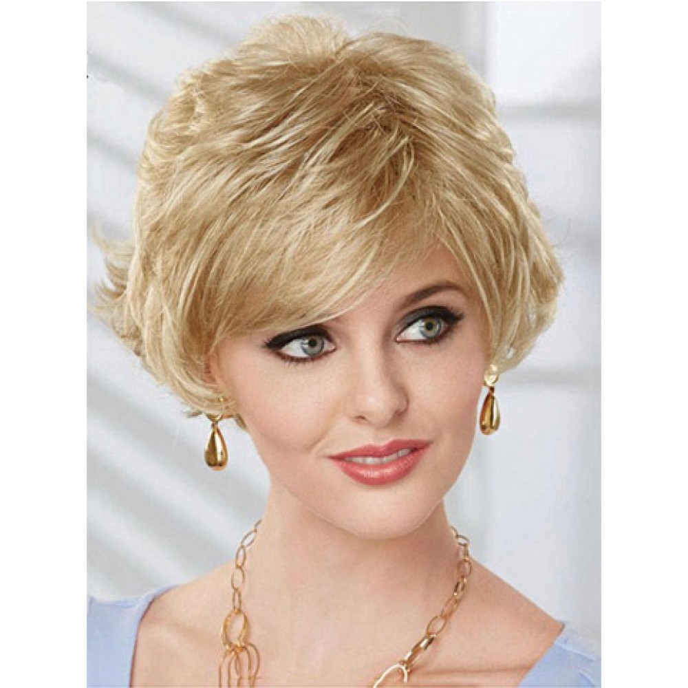 Blonde Wellige Schick Bob Perücken