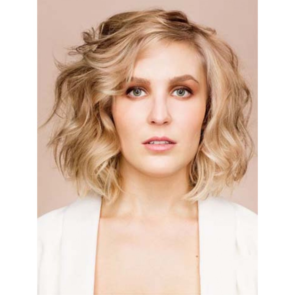 Bob mit Natürlichen Schnitten Für Hellblondes Haar Perücke