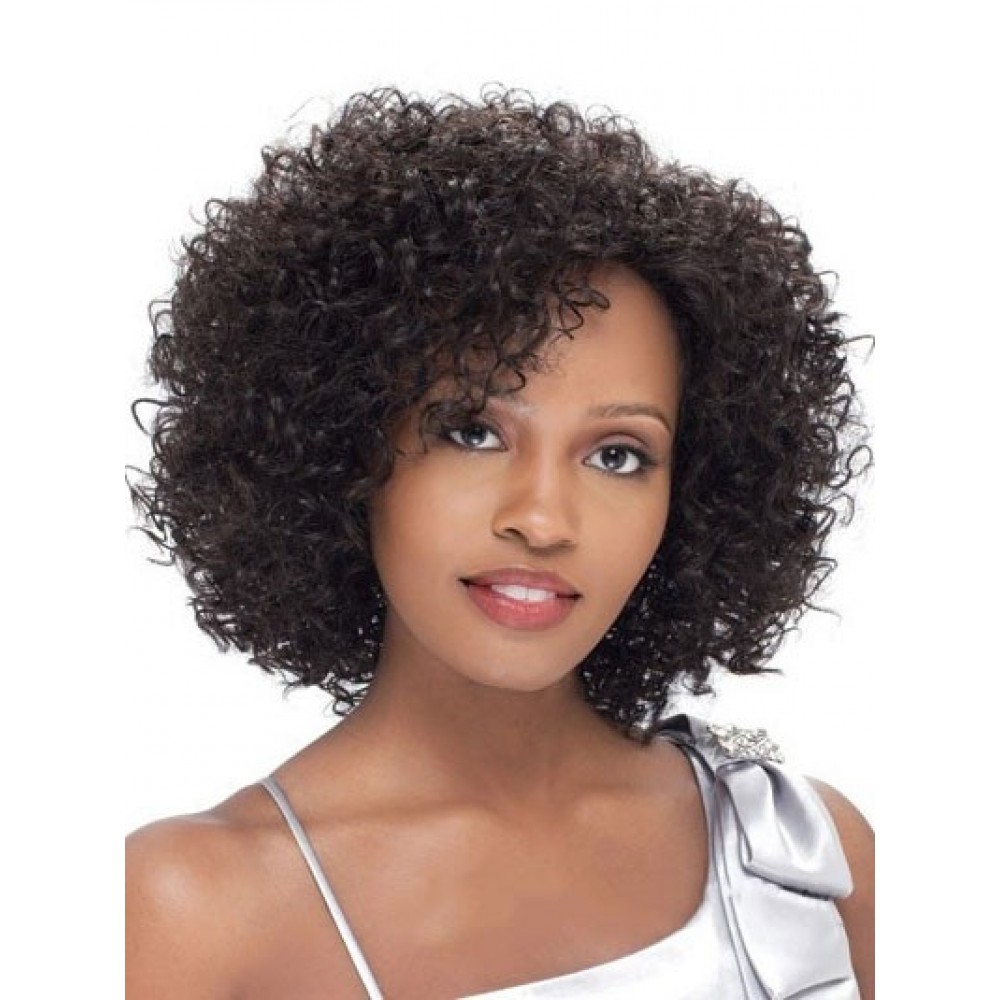 Neue Tolle Kurze Locken African American Spitze Perücke für Frauen