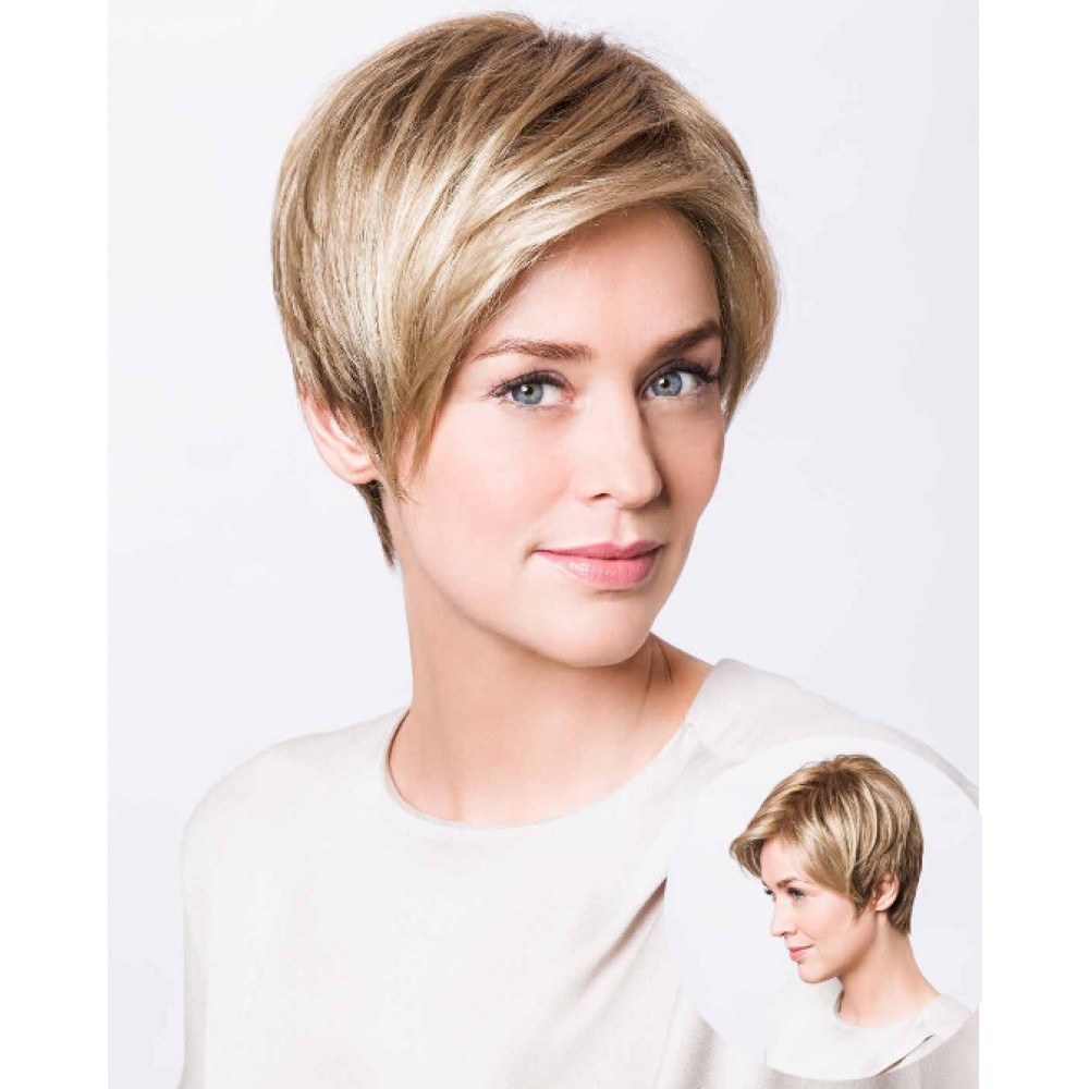 Kurze Blonde Lace Front Synthetische Perücke