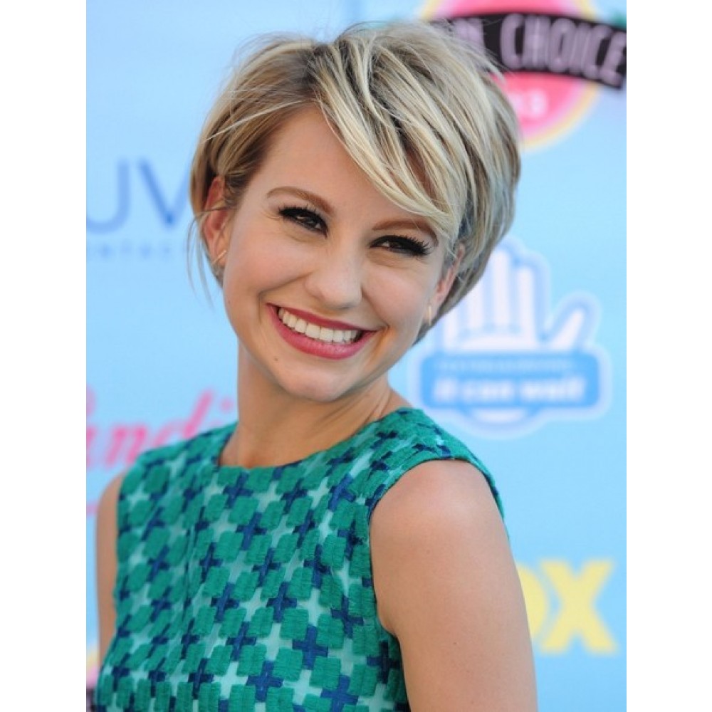 Chelsea Kane Kurz geschnitten Perücke mit Pony