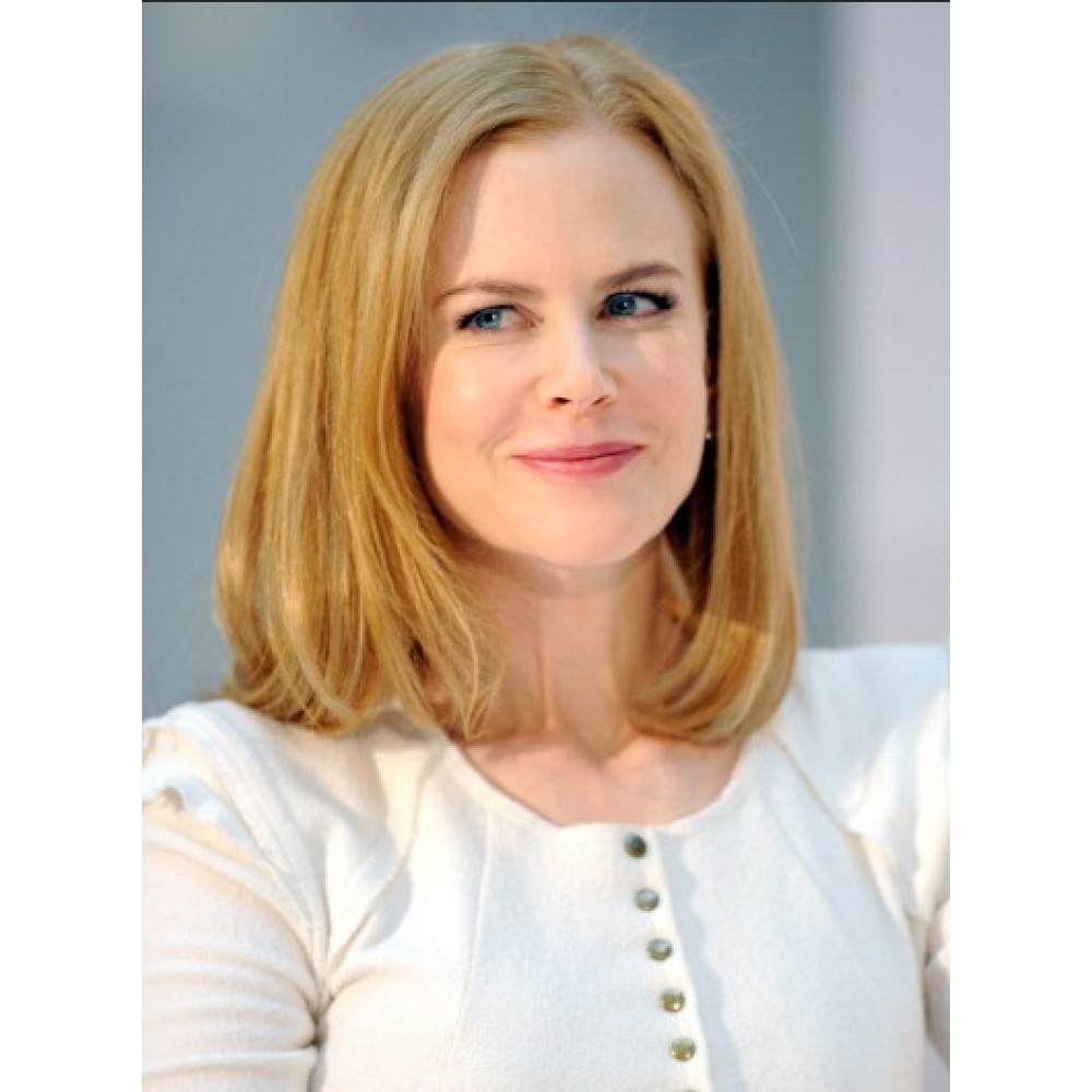 Nicole Kidman Schulterlange Echthaar Perücke