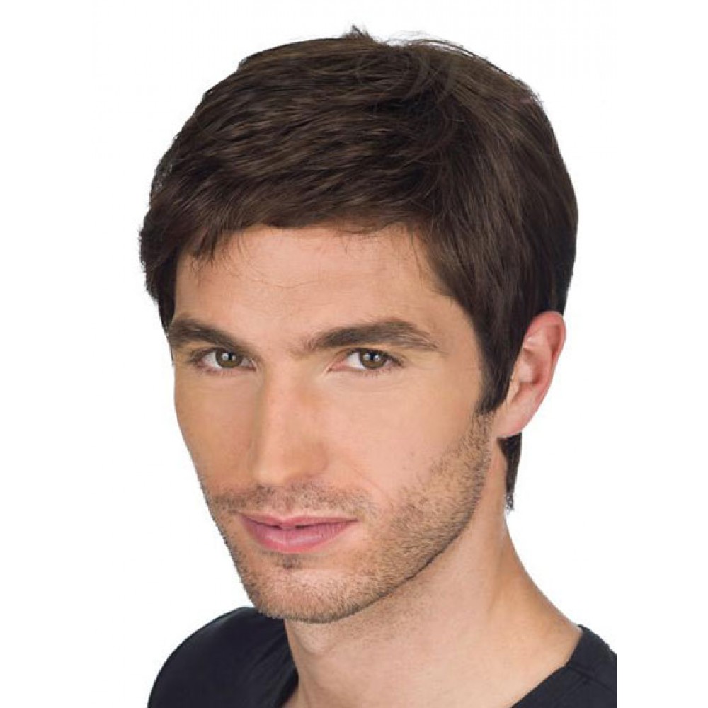 Herren Lace Front Mono Top Glatt Echthaar Perücke
